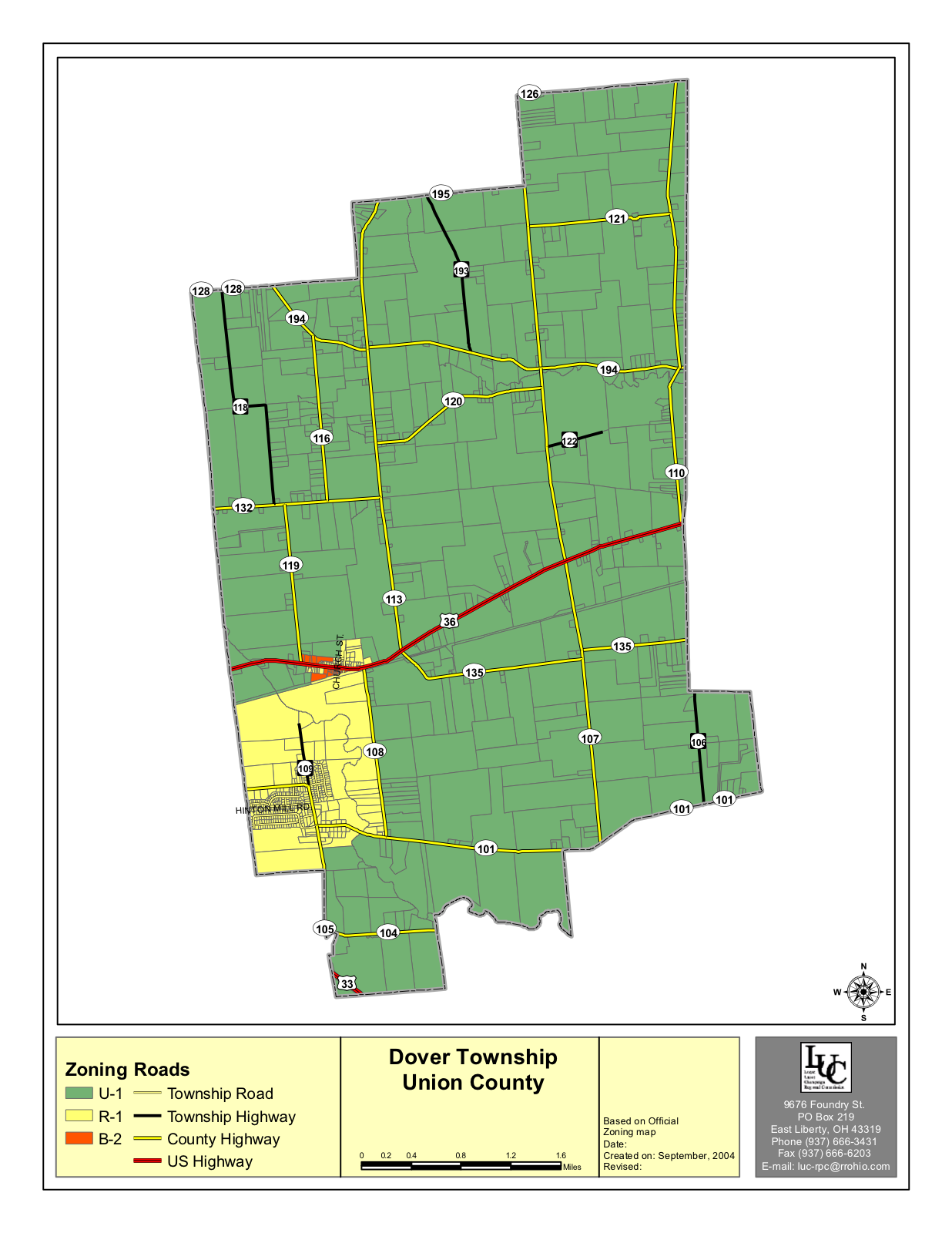 Dover Township Zoning Map